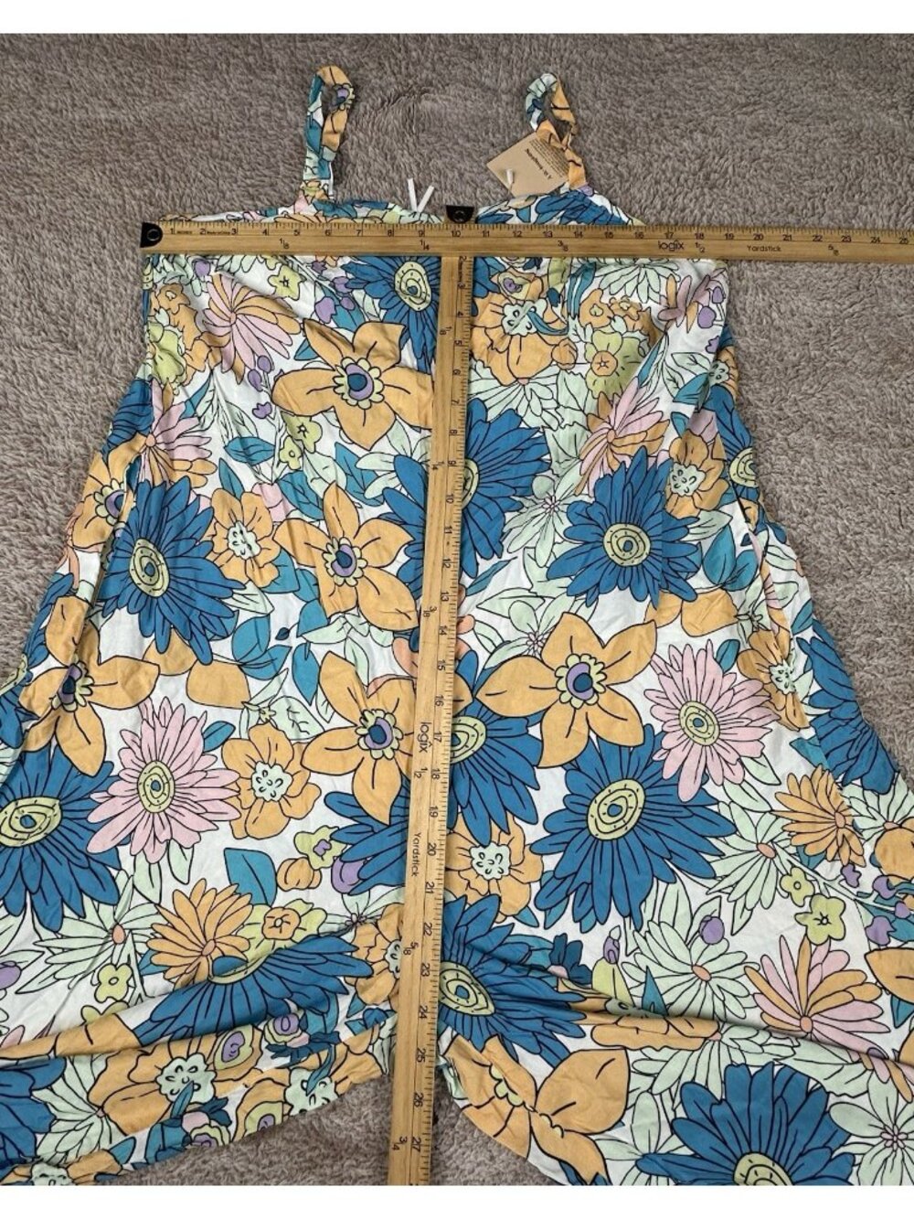 NWT BloomChic Womens Size 12 Wide Leg Jumpsuit Retro Floral Boho Pocket - Picture 7 of 16